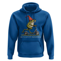 Off To Commit Dad Foolery Hoodie Funny Daddy Frog Scooter Fathers Day