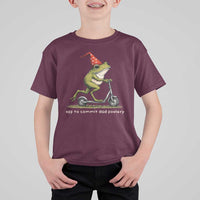 Off To Commit Dad Foolery T Shirt For Kid Funny Daddy Frog Scooter Fathers Day