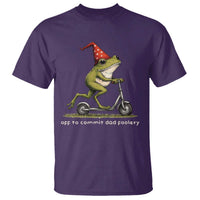 Off To Commit Dad Foolery T Shirt Funny Daddy Frog Scooter Fathers Day