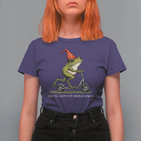 Off To Commit Dad Foolery T Shirt For Women Funny Daddy Frog Scooter Fathers Day