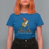 Off To Commit Dad Foolery T Shirt For Women Funny Daddy Frog Scooter Fathers Day