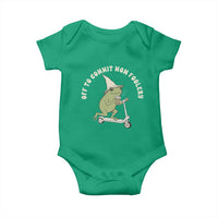Off To Commit Mom Foolery Baby Onesie Funny Mama Frog Scooter Mother's Day
