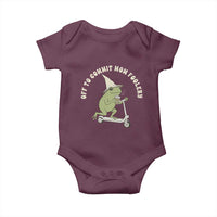Off To Commit Mom Foolery Baby Onesie Funny Mama Frog Scooter Mother's Day