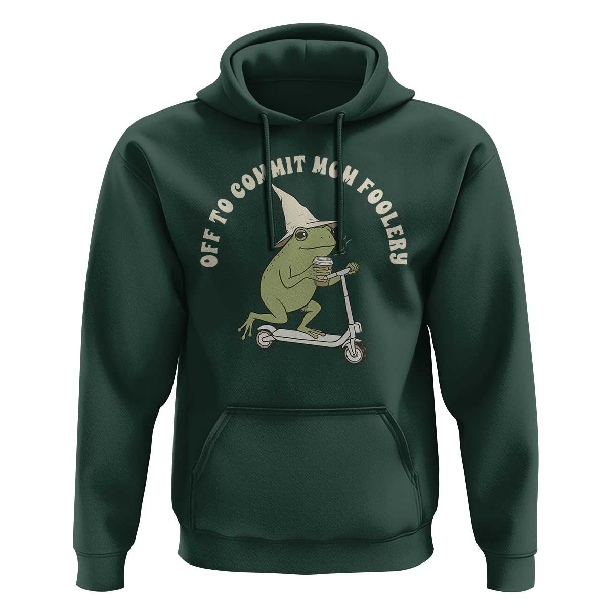 Off To Commit Mom Foolery Hoodie Funny Mama Frog Scooter Mother's Day