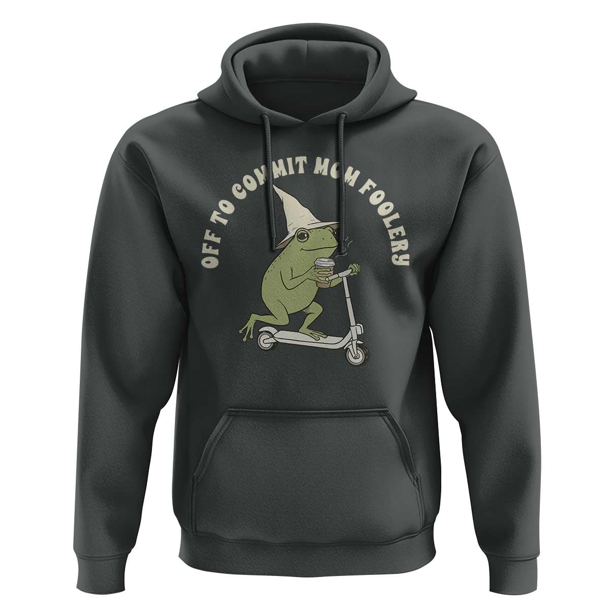 Off To Commit Mom Foolery Hoodie Funny Mama Frog Scooter Mother's Day