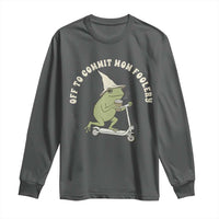 Off To Commit Mom Foolery Long Sleeve Shirt Funny Mama Frog Scooter Mother's Day