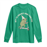 Off To Commit Mom Foolery Long Sleeve Shirt Funny Mama Frog Scooter Mother's Day