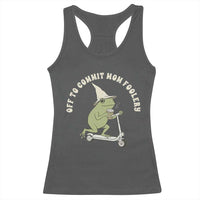 Off To Commit Mom Foolery Racerback Tank Top Funny Mama Frog Scooter Mother's Day