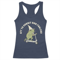 Off To Commit Mom Foolery Racerback Tank Top Funny Mama Frog Scooter Mother's Day