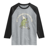 Off To Commit Mom Foolery Raglan Shirt Funny Mama Frog Scooter Mother's Day