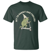 Off To Commit Mom Foolery T Shirt Funny Mama Frog Scooter Mother's Day