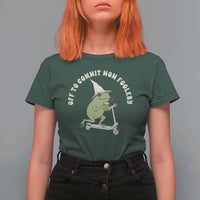 Off To Commit Mom Foolery T Shirt For Women Funny Mama Frog Scooter Mother's Day