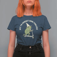 Off To Commit Mom Foolery T Shirt For Women Funny Mama Frog Scooter Mother's Day