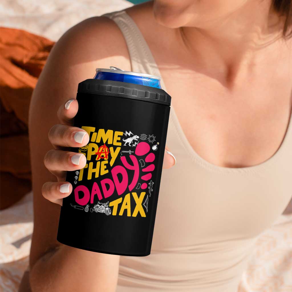 Time To Pay The Daddy Tax 4 in 1 Can Cooler Tumbler Dungeon Gamer Dad Father’s Day