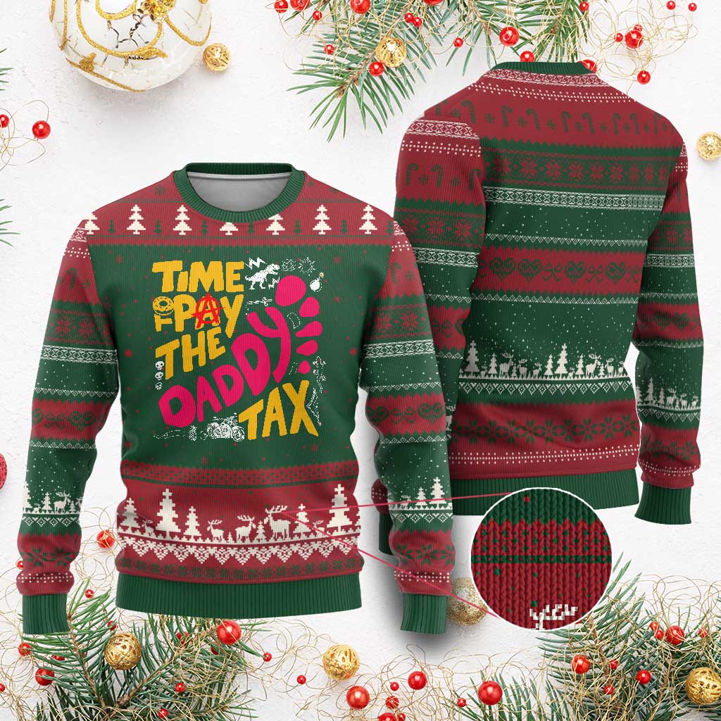 Time To Pay The Daddy Tax Ugly Christmas Sweater Dungeon Gamer Dad Father’s Day