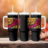 Time To Pay The Daddy Tax Tumbler With Handle Dungeon Gamer Dad Father’s Day