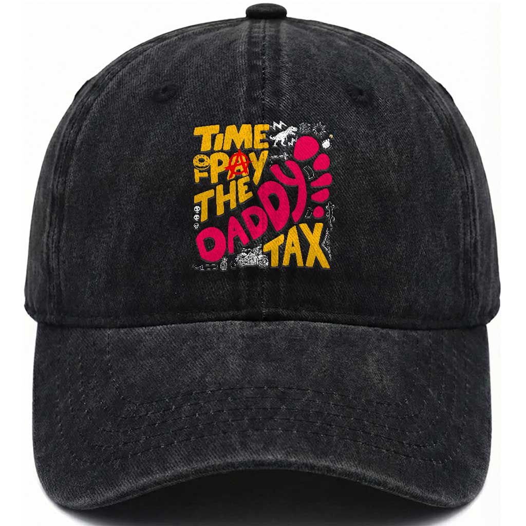 Time To Pay The Daddy Tax Washed Cotton Baseball Cap Dungeon Gamer Dad Father’s Day