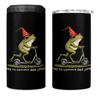 Off To Commit Dad Jokes 4 in 1 Can Cooler Tumbler Funny Daddy Frog Scooter Fathers Day