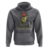Off To Commit Dad Jokes Hoodie Funny Daddy Frog Scooter Fathers Day