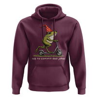 Off To Commit Dad Jokes Hoodie Funny Daddy Frog Scooter Fathers Day