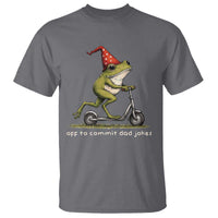 Off To Commit Dad Jokes T Shirt Funny Daddy Frog Scooter Fathers Day