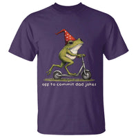 Off To Commit Dad Jokes T Shirt Funny Daddy Frog Scooter Fathers Day
