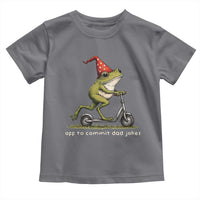 Off To Commit Dad Jokes Toddler T Shirt Funny Daddy Frog Scooter Fathers Day