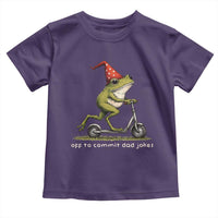 Off To Commit Dad Jokes Toddler T Shirt Funny Daddy Frog Scooter Fathers Day