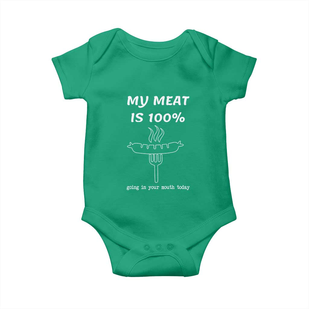 Funny Grilling Baby Onesie My Meat Is 100% Going In Your Mouth Today Smoker Grill Master - Wonder Print Shop