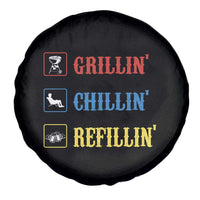 BBQ Lover Spare Tire Cover Grilling Chillin' Grillin' Refillin' Smoker - Wonder Print Shop