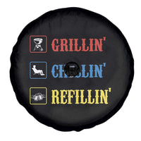 BBQ Lover Spare Tire Cover Grilling Chillin' Grillin' Refillin' Smoker - Wonder Print Shop