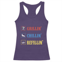 BBQ Lover Racerback Tank Top Grilling Chillin' Grillin' Refillin' Smoker - Wonder Print Shop