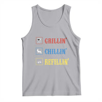 BBQ Lover Tank Top Grilling Chillin' Grillin' Refillin' Smoker - Wonder Print Shop