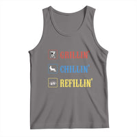 BBQ Lover Tank Top Grilling Chillin' Grillin' Refillin' Smoker - Wonder Print Shop