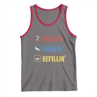BBQ Lover Tank Top Grilling Chillin' Grillin' Refillin' Smoker - Wonder Print Shop