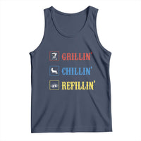 BBQ Lover Tank Top Grilling Chillin' Grillin' Refillin' Smoker - Wonder Print Shop