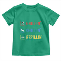 BBQ Lover Toddler T Shirt Grilling Chillin' Grillin' Refillin' Smoker - Wonder Print Shop