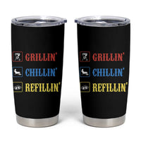 BBQ Lover Tumbler Cup Grilling Chillin' Grillin' Refillin' Smoker - Wonder Print Shop
