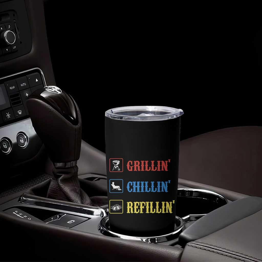 BBQ Lover Tumbler Cup Grilling Chillin' Grillin' Refillin' Smoker - Wonder Print Shop