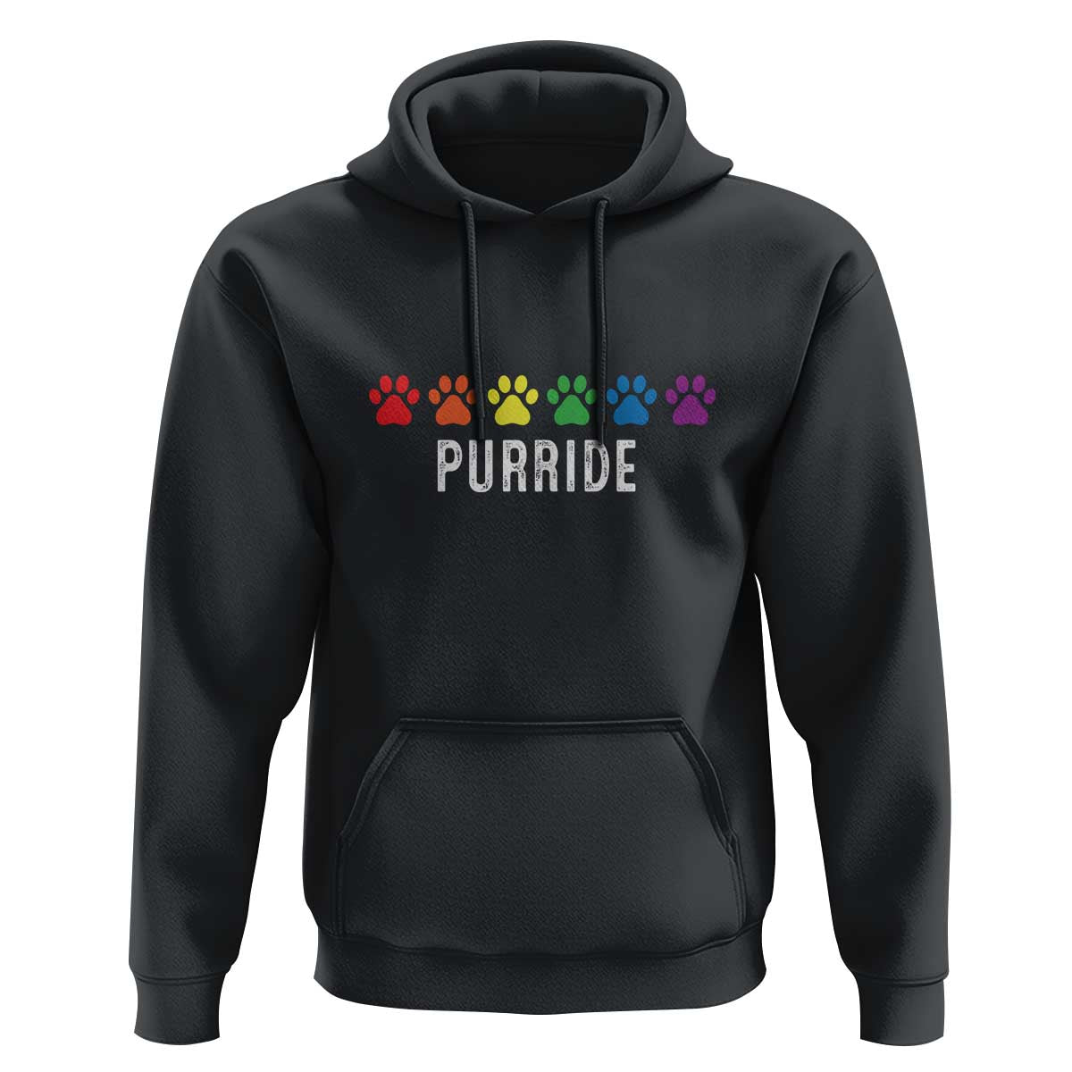 LGBT Cat Hoodie Purride Rainbow Pride Ally - Wonder Print Shop
