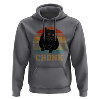 Funny Cat Hoodie Chonk Black Fat Kitten - Wonder Print Shop