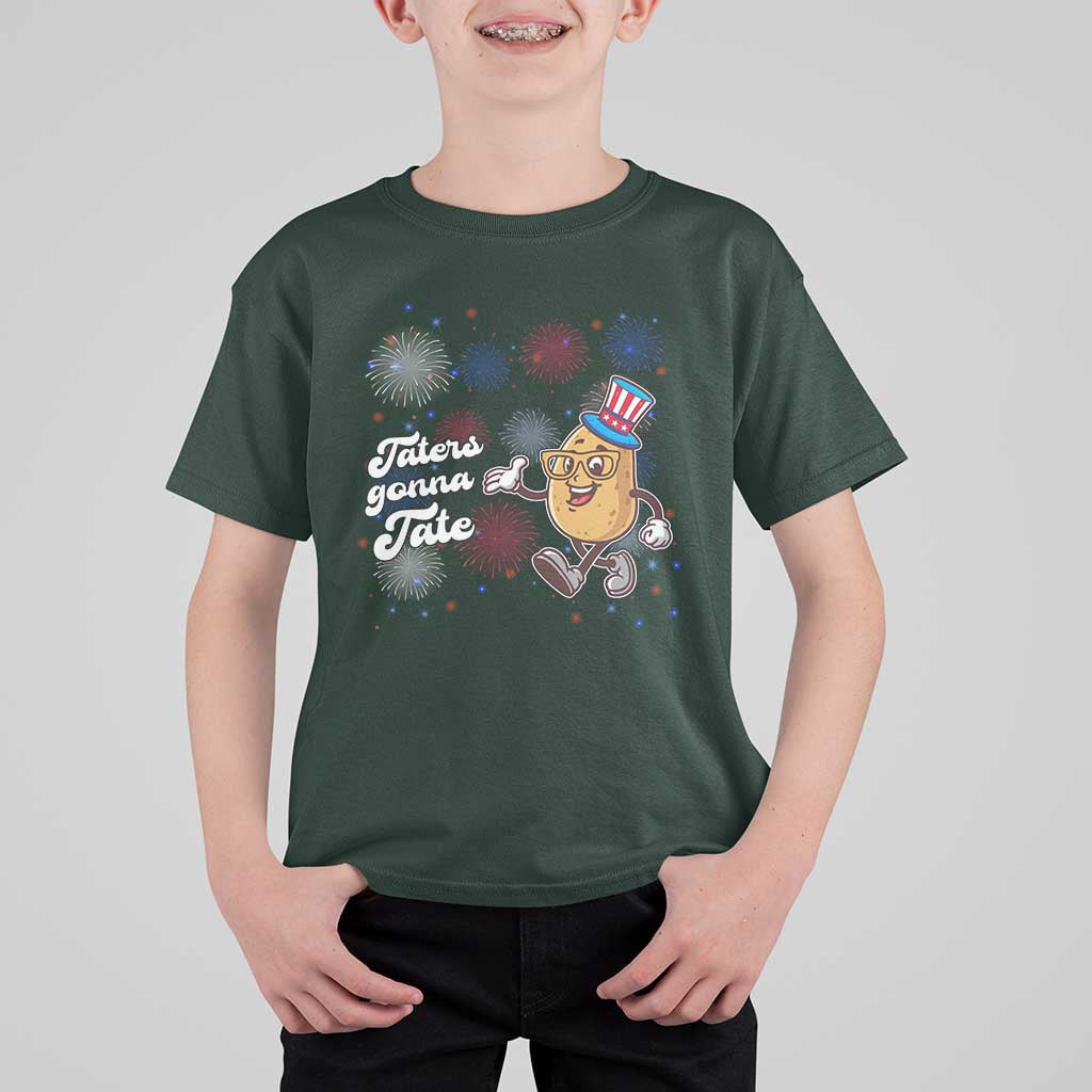 Funny Tater Tot Foodie T Shirt For Kid Taters Gonna Tate Potato - Wonder Print Shop