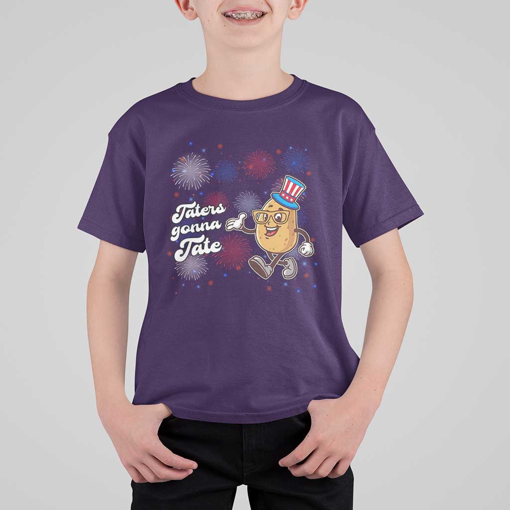 Funny Tater Tot Foodie T Shirt For Kid Taters Gonna Tate Potato - Wonder Print Shop
