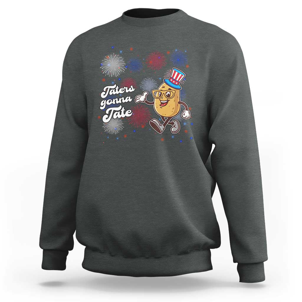 Funny Tater Tot Foodie Sweatshirt Taters Gonna Tate Potato - Wonder Print Shop