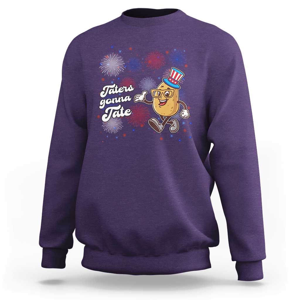 Funny Tater Tot Foodie Sweatshirt Taters Gonna Tate Potato - Wonder Print Shop