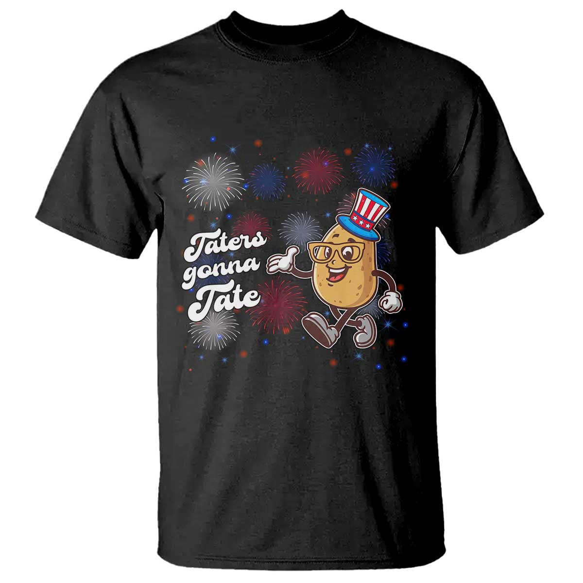 Funny Tater Tot Foodie T Shirt Taters Gonna Tate Potato - Wonder Print Shop