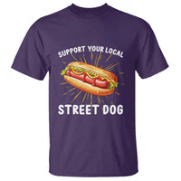 Funny Hotdog T Shirt Support Your Local Street Dog - Wonder Print Shop