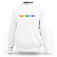 Funny Lesbian Sweatshirt Vagitarian LGBT Pride Month - Wonder Print Shop