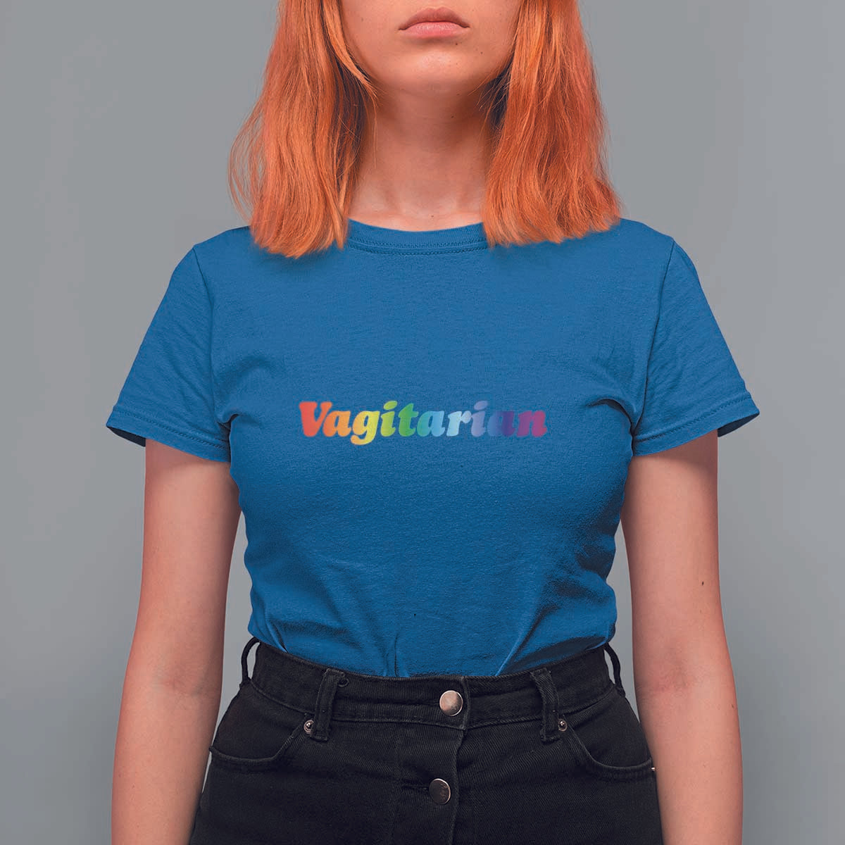 Funny Lesbian T Shirt For Women Vagitarian LGBT Pride Month - Wonder Print Shop