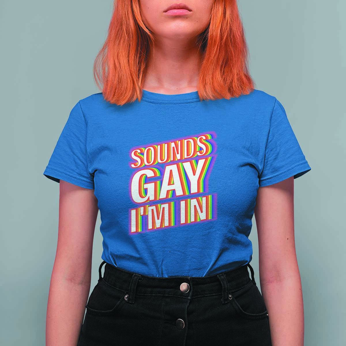 Funny LGBT T Shirt For Women Sounds Gay I'm In LGBTQ Community - Wonder Print Shop